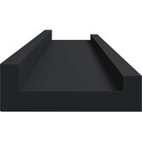  Zidne police za fotografije 2 kom crne 80 x 9 x 3 cm MDF | Eponuda.com