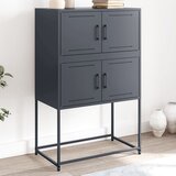  The Living Store Komoda antracitna 68,5x38,5x107 cm jeklo - Komoda, (21495980) Cene
