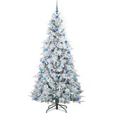 vidaXL Umetno Zložljivo Božično Drevo Zelena 210 cm PE in PVC | Shoptok.si