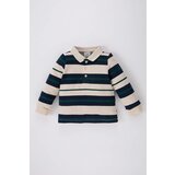 Defacto Regular Fit Striped Polo Collar Sweatshirt | shoptok.hr