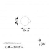 Opviq Fungal 13361 Zidna lampa, G9, IP20, 10W | Eponuda.ba