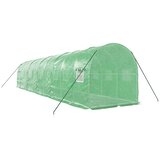  Staklenik s čeličnim okvirom zeleni 20 m² 10 x 2 x 2 m | shoptok.hr