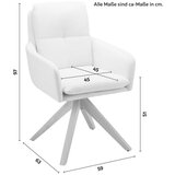 Bessagi Home naslanjač finja, bela, vrtljiv | Shoptok.si