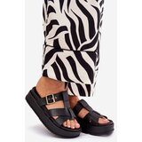 Boto Women's Platform Sandals With Straps And Buckle Black Elimessa | shoptok.hr