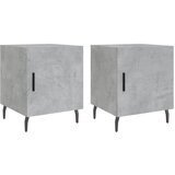 Maison Chic Dvo delni komplet Nočne omarice - Nočne mize betonsko siva 40x40x50 cm inženirski les, (21689480) | Shoptok.si