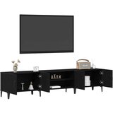 vidaXL TV komoda Crni hrast Konstruirano drvo 180 x 31,5 x 40 cm Pohrana | shoptok.hr