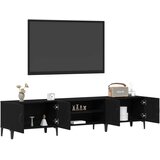 vidaXL TV omara Črni hrast Inženirski les 180 x 31.5 x 40 cm | Shoptok.si
