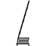 vidaXL Stalak za Časopise 47,5x43x133 cm crna A4 | shoptok.hr