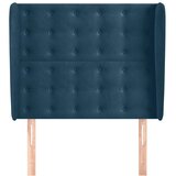  Uzglavlje s ušima tamnoplavo 103x23x118/128 cm baršunasto | shoptok.hr