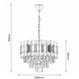  Brilagi - Luster na lancu CRISTAL 5xE14/40W/230V, prečnik 38 cm | Eponuda.com