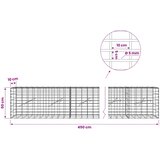  Gabion s žicom debljine 5 mm i mrežom 5x10 cm 450x10x50 cm | shoptok.hr