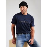 Carhartt WIP Majica 'Script' mornarska / svetlo rjava | Shoptok.si