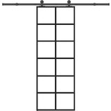 vidaXL Klizna vrata s priborom 76 x 205 cm od ESG stakla i aluminija | shoptok.hr