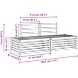  Set vanjskih sofa 2 Komad Prirodna 182 5 x 63 x 73 cm | shoptok.hr