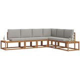  Set vanjskih sofa s jastukom 6 Komad Prirodna i svijetlo siva | shoptok.hr