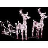  Božićni sobovi i sanjke 160 LED žarulja 130 cm akrilni | shoptok.hr