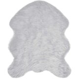 vidaXL Lažna Ovčja Preproga Siva 50 x 80 cm Poliester | Shoptok.si