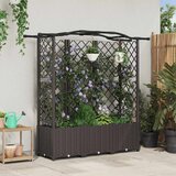  Povišeni krevet s mrežom i krovom Smeđa 163 x 40 x 141 cm PP | shoptok.hr