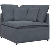  Modularna sofa s jastucima, baršunasta, tamno siva | Shoptok.si