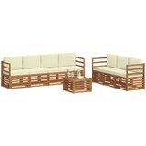 Setovi sofa 8 pcs Prirodna i krem Čvrsto drvo akacije | Eponuda.ba