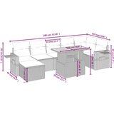  8-dijelni set vrtnih sofa od poliratana s jastucima crni | shoptok.hr