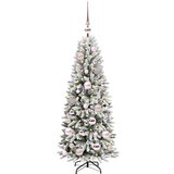 vidaXL Umestno božično drevo med 150 LED Bela 53 x 53 x 120 cm | Shoptok.si