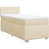 Maison Chic Box spring postelja - Vzmetna postelja z vzmetnico krem 90x200 cm blago SL3862, (21888788) Cene