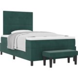  Postelja z vzmetnico Temno zelena 120 x 190 cm Žamet, (5000128537) | Shoptok.si