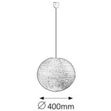 Rabalux rice papirna visilica D40 bela | ePonuda.com