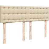vidaXL Krevet s oprugama i madracem krem 140x200 cm od tkanine | shoptok.hr