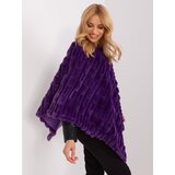 Wool Fashion Italia Poncho-AT-PN-2347.68-dark purple | Shoptok.si