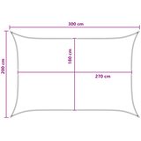  Jedrilica za sunčevu sjenu Antracit i bijelo 2 x 3 m HDPE | shoptok.hr