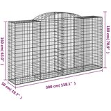  Lučne gabionske košare 5 kom 300x50x160/180cm pocinčano željezo | shoptok.hr