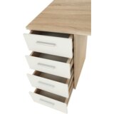 Kondela Pisalna miza, sonoma hrast/bela, EUSTACH | Shoptok.si