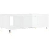 vidaXL Klubska mizica visok sijaj bela 90x50x36,5 cm inženirski les, (20908679) | Shoptok.si