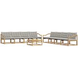  Set vanjskih sofa 9 kom. Bijela i svjetlosiva | shoptok.hr