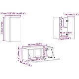  Komplet TV omaric 6 pcs Umetni hrast Konstruiran les - - Rjava - 96.2 - 98 x 31 x 29,5 cm - 2025-vidaXL-Uvoz_2 | Shoptok.si