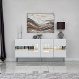 Hanah home komoda Pariz 180x80x40cm bijelo-srebrna | Eponuda.ba
