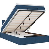  Otomanski okvir kreveta s madraca plavi 120x190 cm od tkanine | shoptok.hr