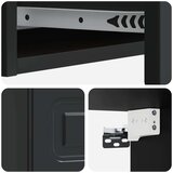 Stolna Stenska stranska miza Črna 87,5 x 34,5 x 17 cm Inženirski les, (5000232472) | Shoptok.si
