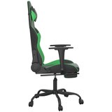  Gaming stol z oporo za noge črno in zeleno umetno usnje, (21152230) | Shoptok.si