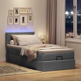 vidaXL Otomanski okvir kreveta s madraca tamnosivi 90x190cm tkanine | shoptok.hr