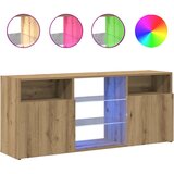 TV ormarić LED boja hrasta 120x30x50 cm konstruirano drvo | shoptok.hr
