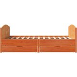 vidaXL Okvir kreveta bez madraca voštano smeđi 135x190 cm od borovine | shoptok.hr