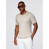 Ombre Classic knitted men's shirt with ribbed cuffs - light grey | Shoptok.si