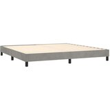  Box spring postelja z vzmetnico svetlo siva 200x200 cm žamet, (20726948) | Shoptok.si