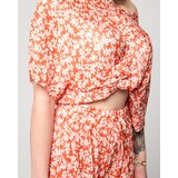 Resti Orange women's pleated set with black flowers - Clothing | Eponuda.ba