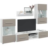 TV jedinice od 5 dijelova s LED rasvjetom Kameno sivo | Eponuda.ba