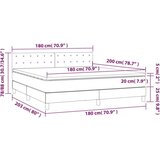 vidaXL Krevet box spring s madracem LED crni 180x200 cm od tkanine | shoptok.hr