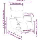  Naslonjač od umjetne kože s osloncem za noge bijeli | shoptok.hr